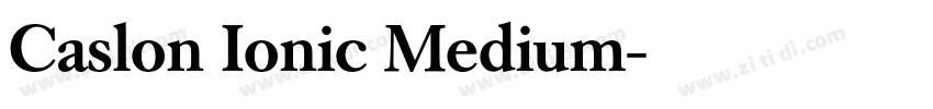 Caslon Ionic Medium字体转换